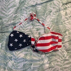Old Navy - red, white & blue swim bikini top